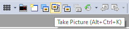 Take Picture icon in main toolbar