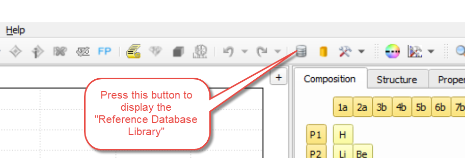 Click this button to display the so-called 'Reference Database Library' dialog.